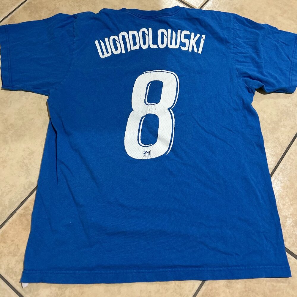 Blue Adidas San Jose Earthquakes Chris Wondolowski T-shirt Size L
